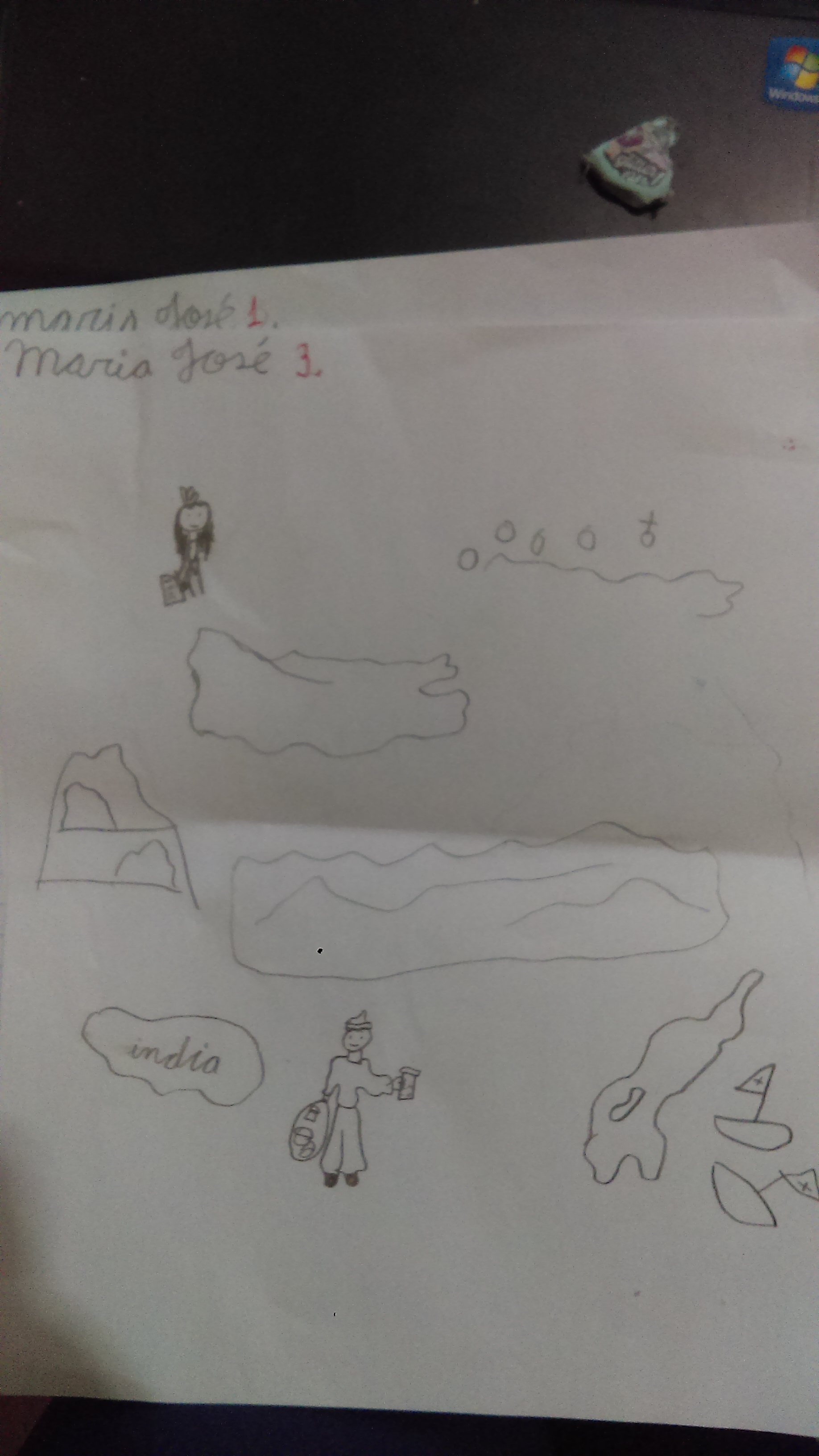 student drawing